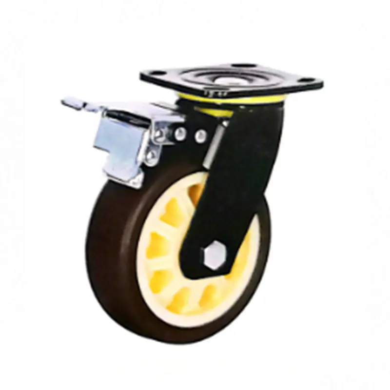 Роликовые колёса для тяжёлых стеллажей материалов синие TPR