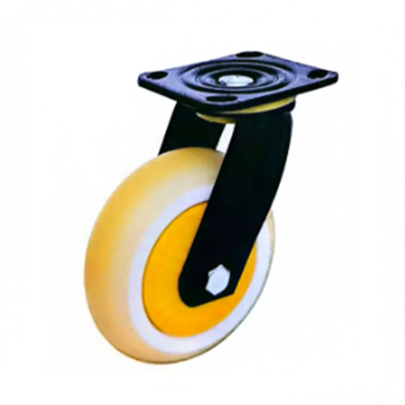 Роликовые колёса для тяжёлых стеллажей материалов жёлтые высокоэластичные натуральные резиновые