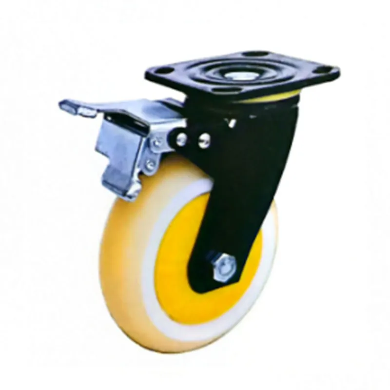 Роликовые колёса для тяжёлых стеллажей материалов жёлтые высокоэластичные натуральные резиновые