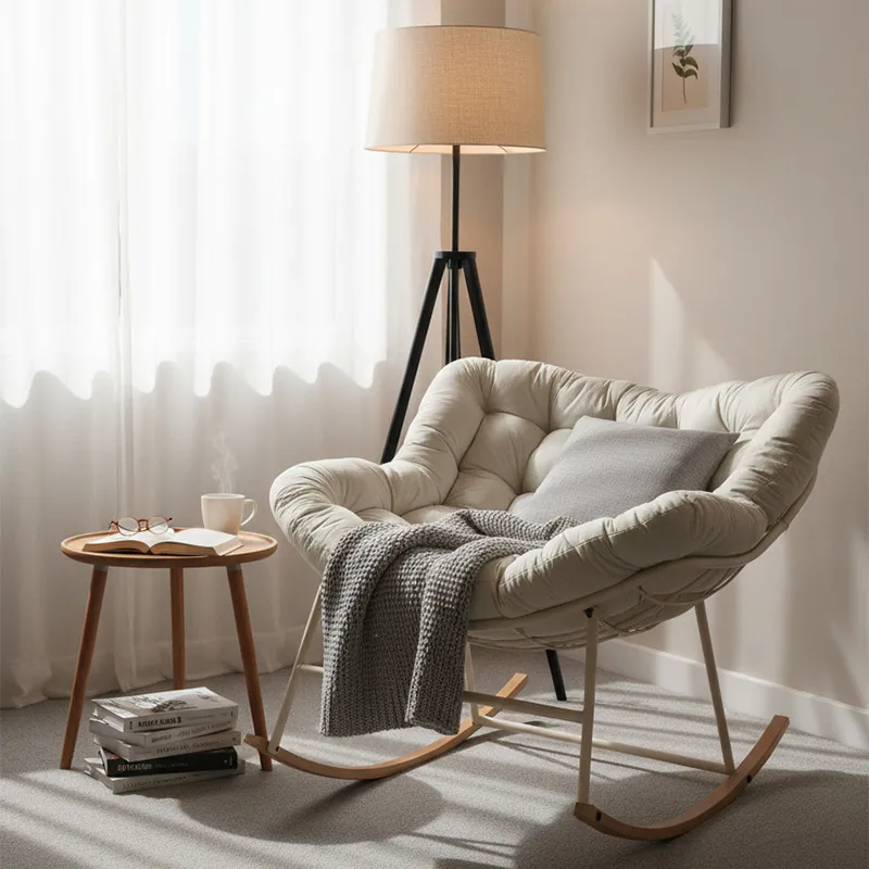 Кресло-качалка с откидной спинкой, подходящее для сна взрослых