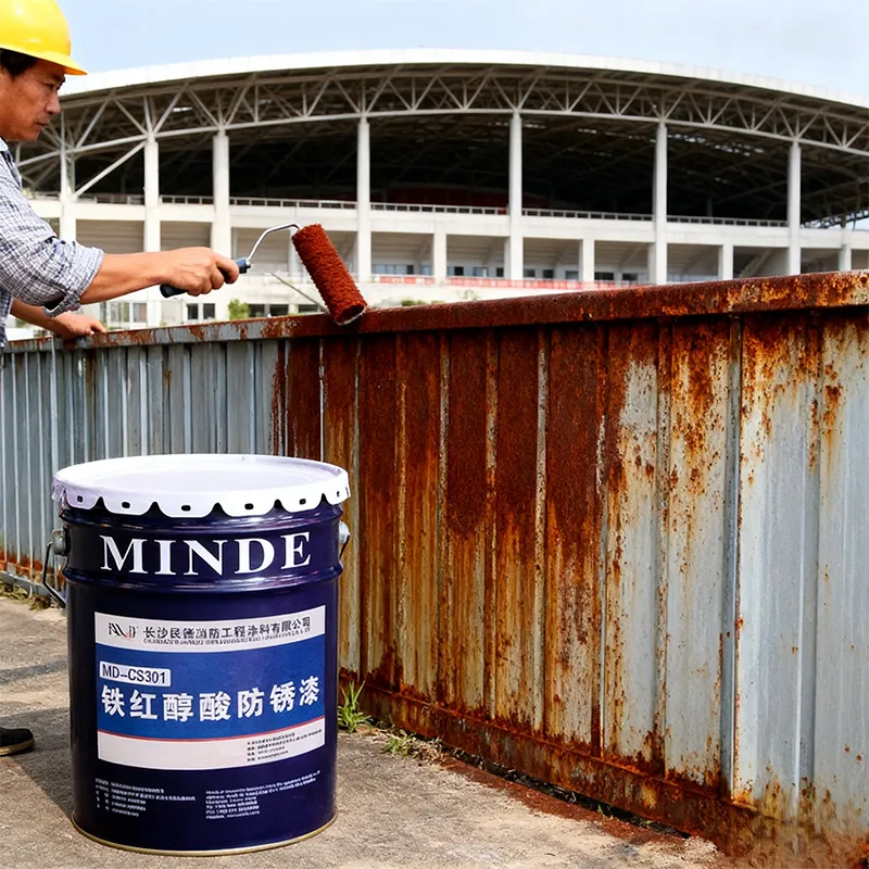 Краска антикоррозийная алкидная с железным суриком