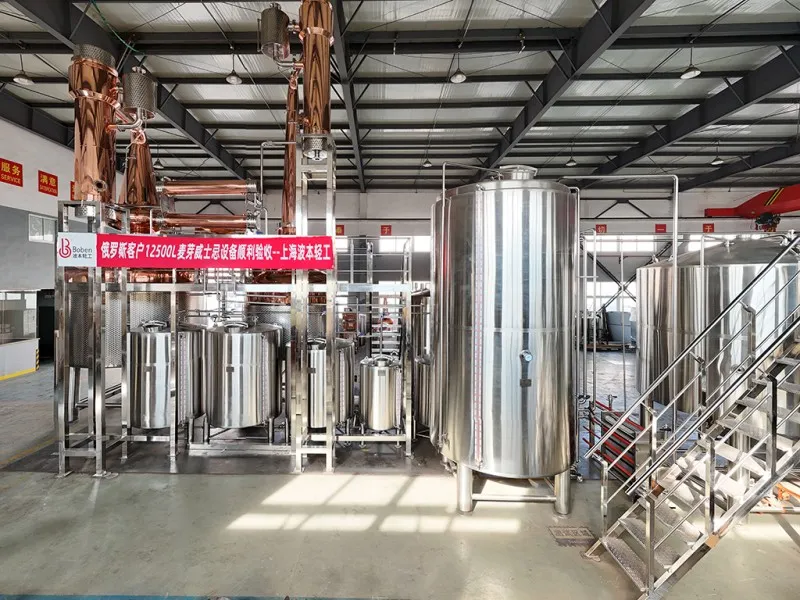 Передовое оборудование, призванное расширить возможности зарубежного пивоварения односолодового виски, отправляется в Россию: система для пивоварения виски Бурбонская легкая промышленность объемом 12 500 литров доставлена ​​в Россию!