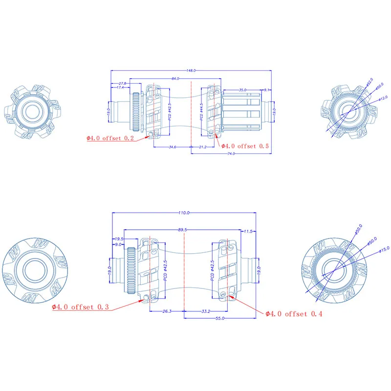 MH-CS320-Boost-MS Горная втулка с корпусом кассеты Shimano