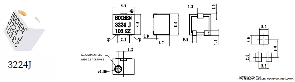 BOCHEN 3224J-1-103e 153e 503e 4 мм SMD 862 (1)
