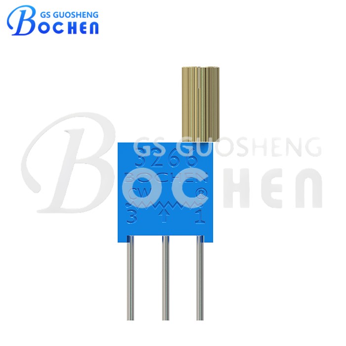 BOCHEN 3266W-A 0,25 Вт, 10 кОм, 20 кОм, 50 кОм — многооборотный триммерный потенциометр из кермета с металлическим валом с насечкой диаметром 5 мм