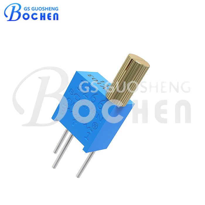 BOCHEN 3266W-A 0,25 Вт, 10 кОм, 20 кОм, 50 кОм — многооборотный триммерный потенциометр из кермета с металлическим валом с насечкой диаметром 5 мм