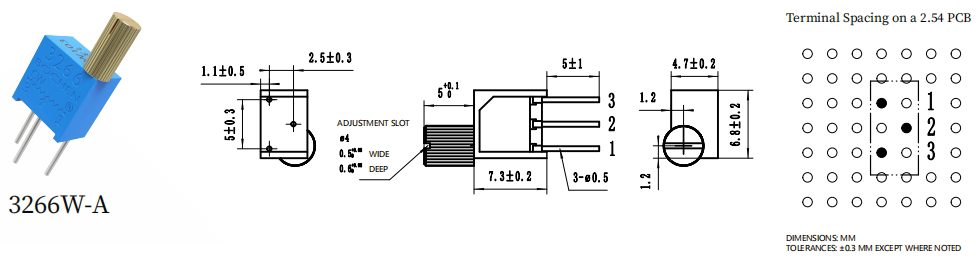 BOCHEN 3266W-A 0,25 Вт, 10 кОм, 20 кОм, 50 кОм 862 (1)