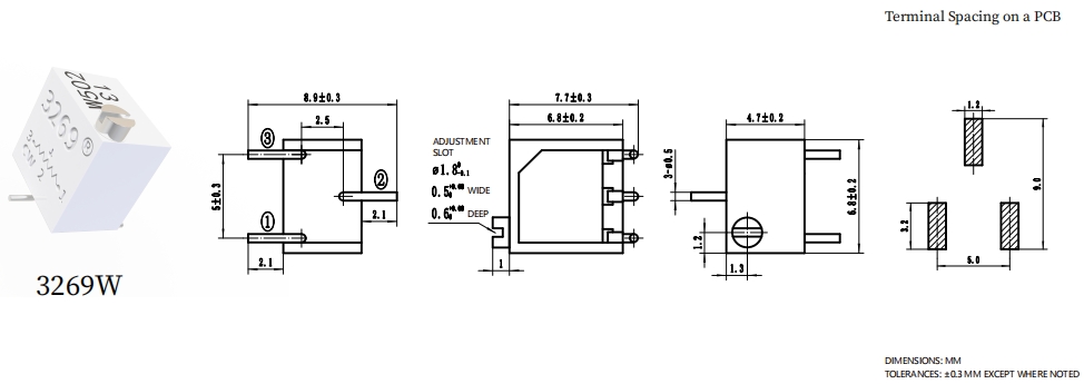BOCHEN 3269W, 0,25 Вт, 50 кОм 862 (1)