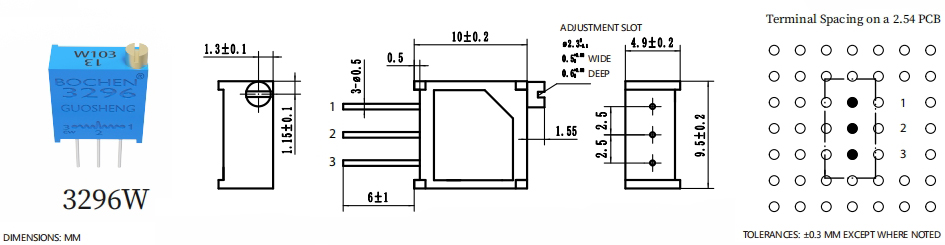 BOCHEN 3296W 10 кОм, 20 кОм, 0,5 Вт 862 (1)