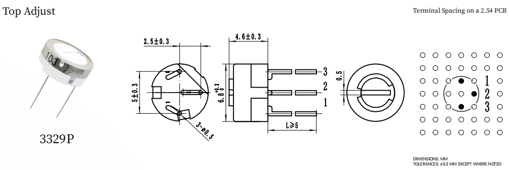 BOCHEN 3329P 0.5 Вт 5К 10К 20K 50K 100K 14 862 (1)