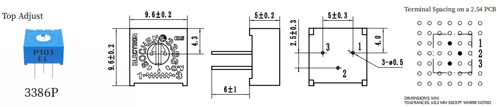 BOCHEN 3386P 0.5W ODM 10k 100k Ом 862 (1)