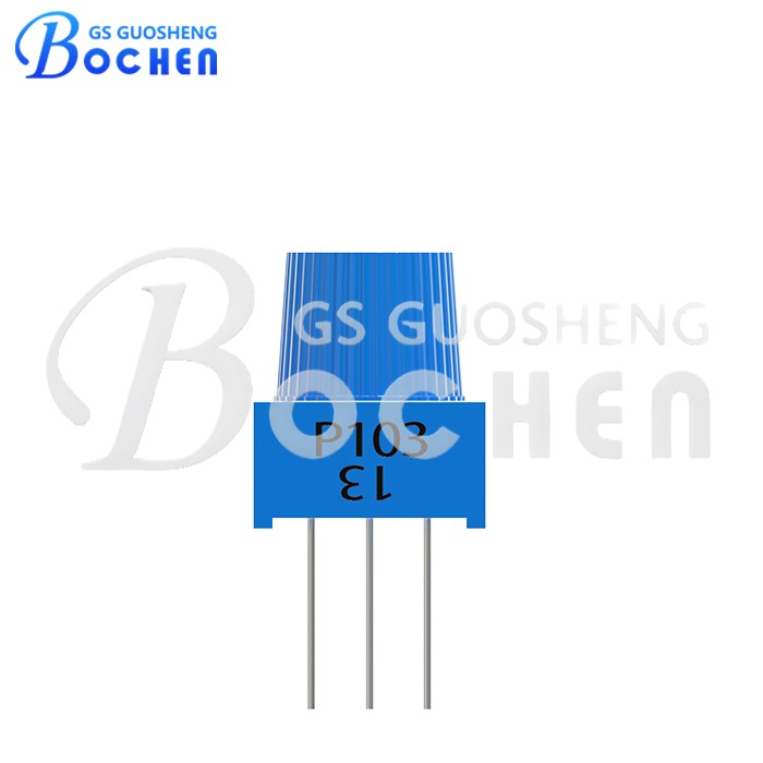 BOCHEN 3386P-T 0.5 Вт 10 кОм Прецизионный однооборотный металлокерамический подстроечный потенциометр с ручкой