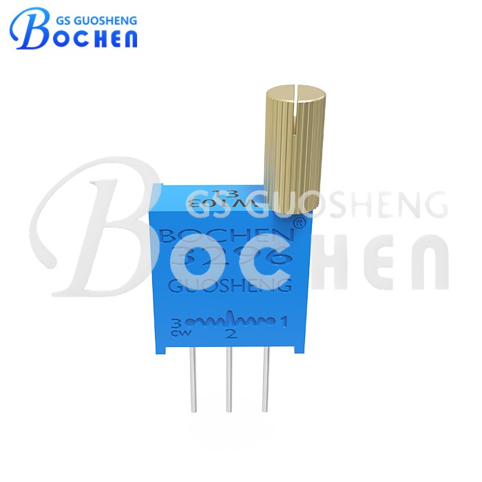Прецизионный многооборотный потенциометр BOCHEN 3296W-A с вертикальной ручкой 8 мм
