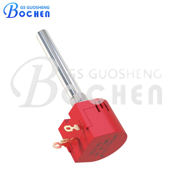 Прецизионный потенциометр Bochen WX118, 1 Вт, однооборотный, 5 кОм/10 кОм, с удлинённым валом