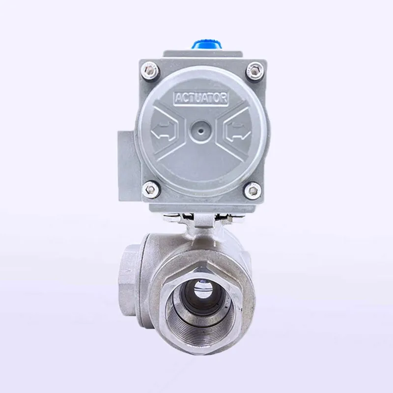 Пневматический трёхходовой шаровой клапан