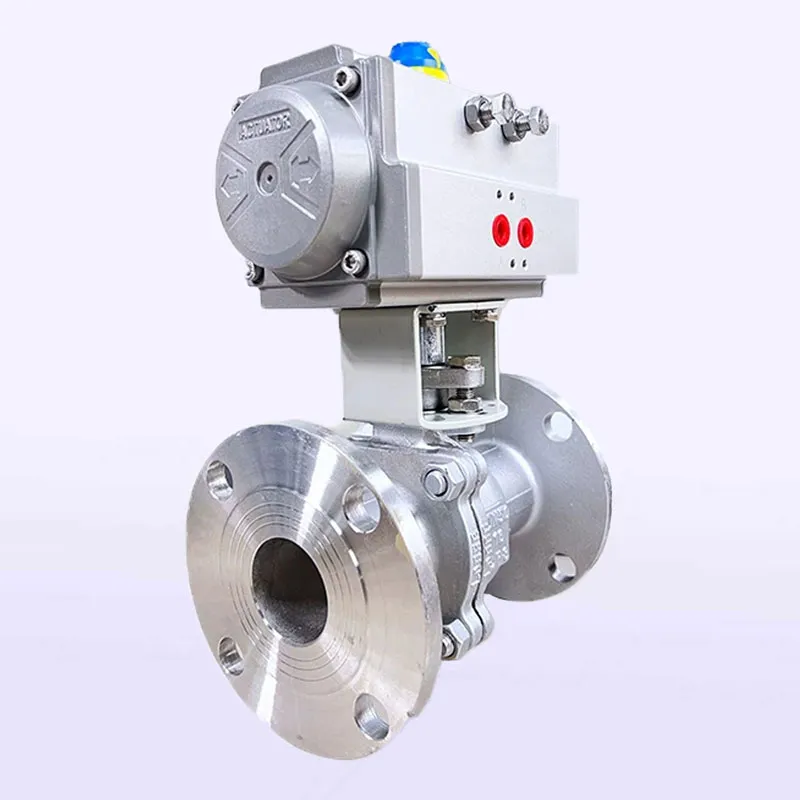 Пневматический фланцевый шаровой клапан