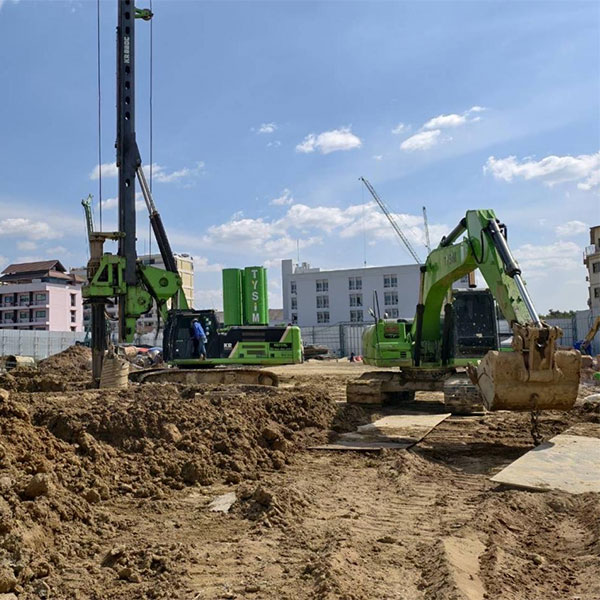 Вращательная буровая установка TYSIM Машина KR220C углублённо работает в Таиланде ┃ Содействие строительству роскошного кондоминиума в провинции Чонбури