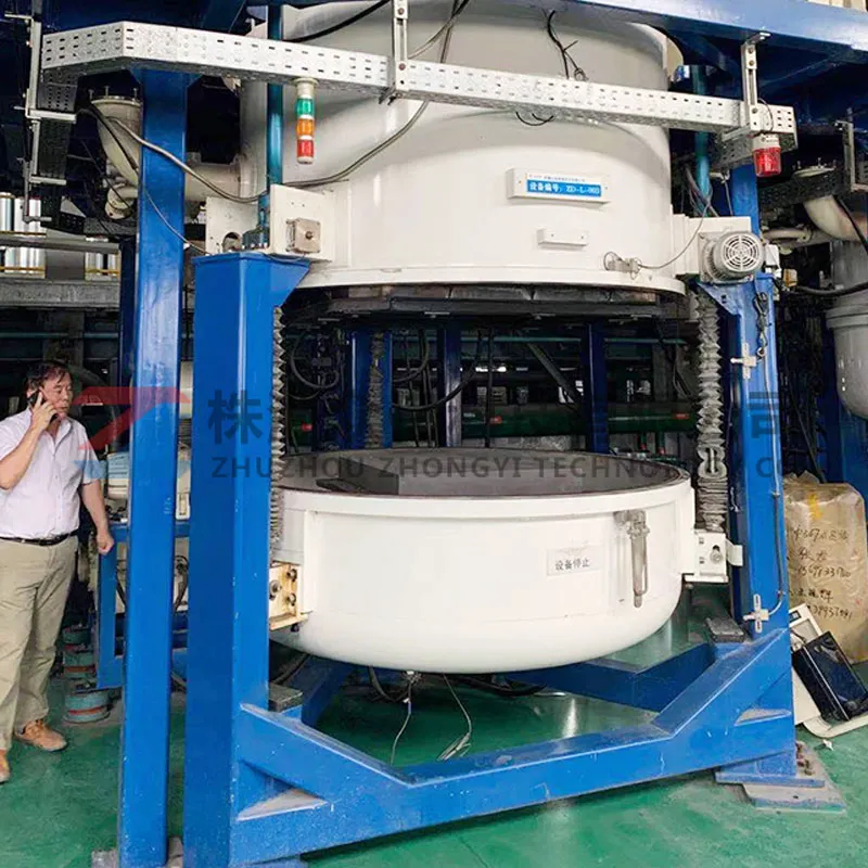 Печь для спекания с обратным вытеснением материала