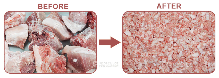 результат работы промышленной мясорубки