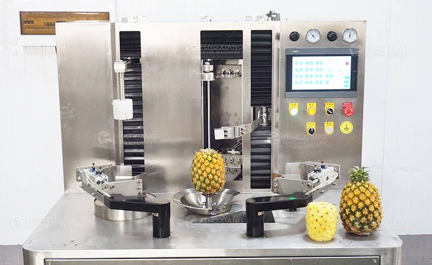Полностью автоматическая машина для обработки ананаса (обрезка, очистка, удаление сердцевины и разделение)