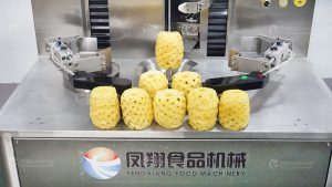 регулируемая система очистки и резки ананаса