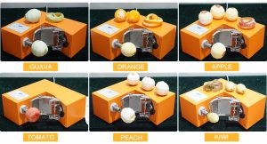 результат очистки фруктов до и после