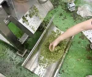 проверка работы машины для переработки пандана