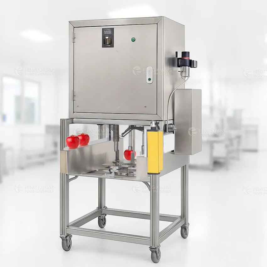 Автоматическая машина для очистки яблок, нарезки и удаления сердцевины яблок и груш