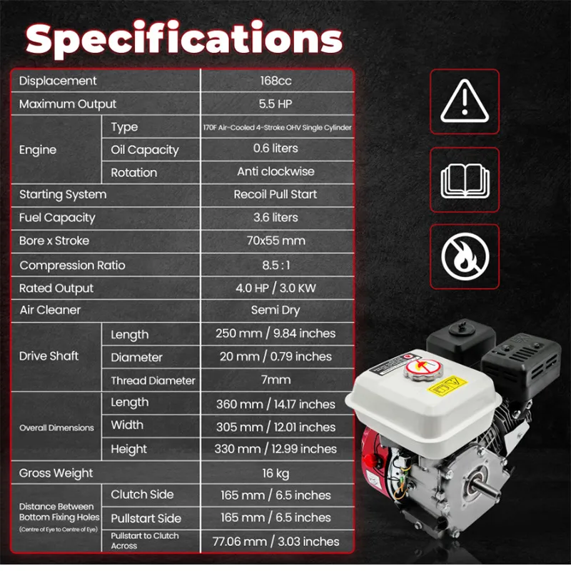 168F — бензиновый двигатель