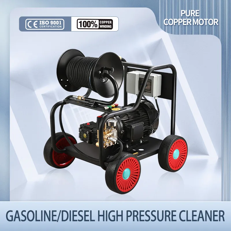 CS-2214 — бензиновый водоструйный насос-очиститель, машина для прочистки канализационных труб, струйный очиститель для дренажа и канализации