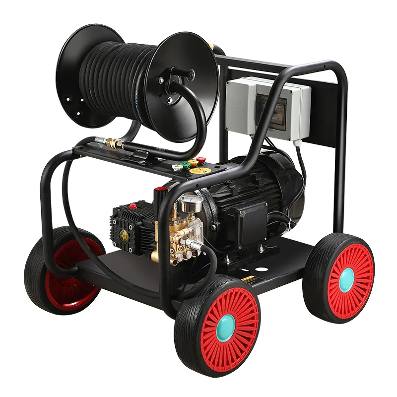 CS-2214 — бензиновый водоструйный насос-очиститель, машина для прочистки канализационных труб, струйный очиститель для дренажа и канализации