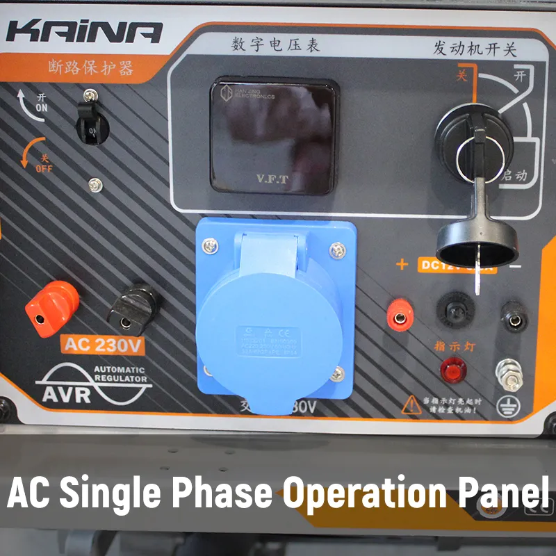 KN-A — портативная дизельная генераторная установка для дома, улицы и промышленного применения мощностью 3 кВт, 5 кВт, 6,5 кВт, 8 кВт, 10 кВт