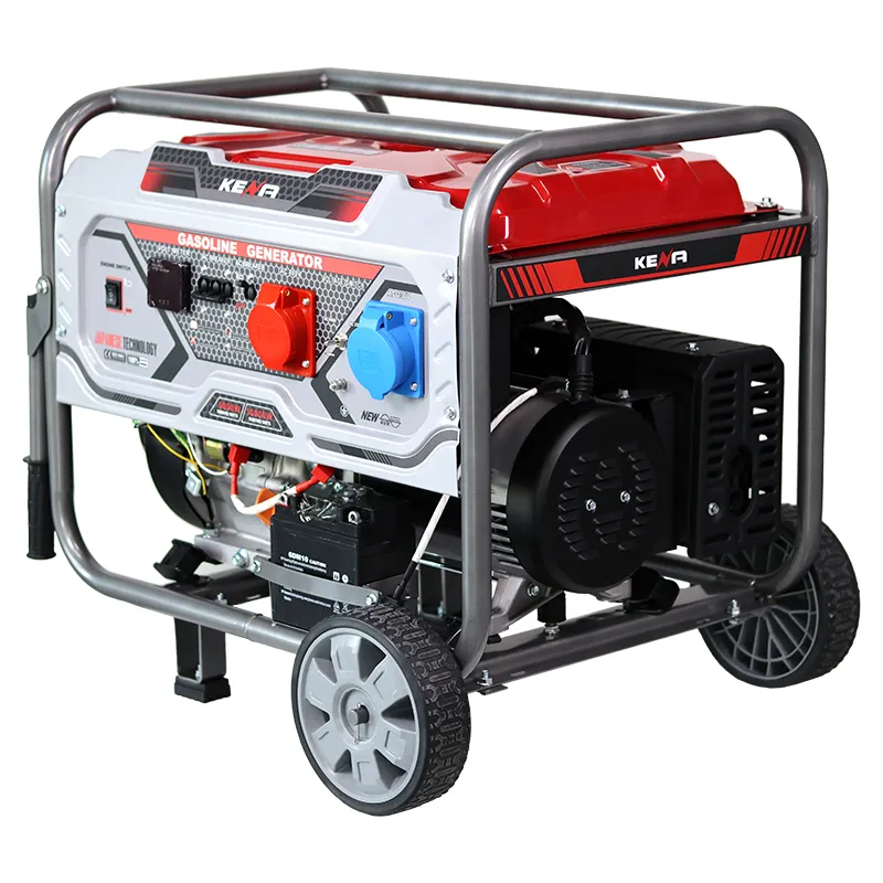 KN12000(высококачественный бензиновый генератор 3–9 кВт, 220 В / 230 В, бытовой бензиновый генератор с электростартером)