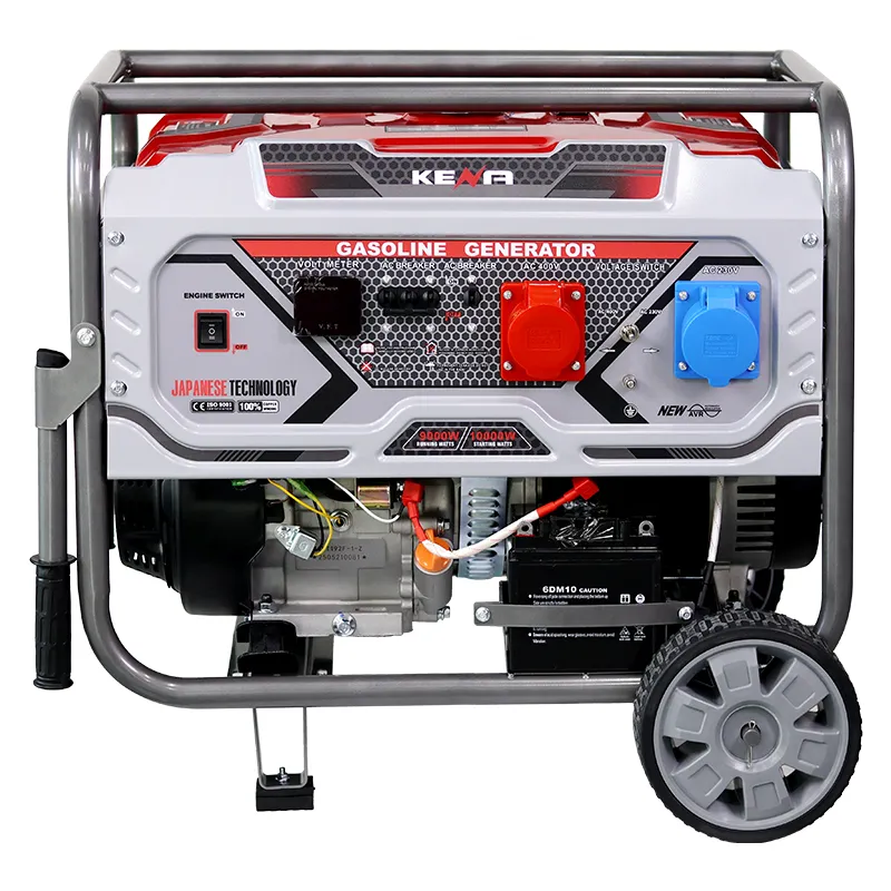 KN12000(высококачественный бензиновый генератор 3–9 кВт, 220 В / 230 В, бытовой бензиновый генератор с электростартером)