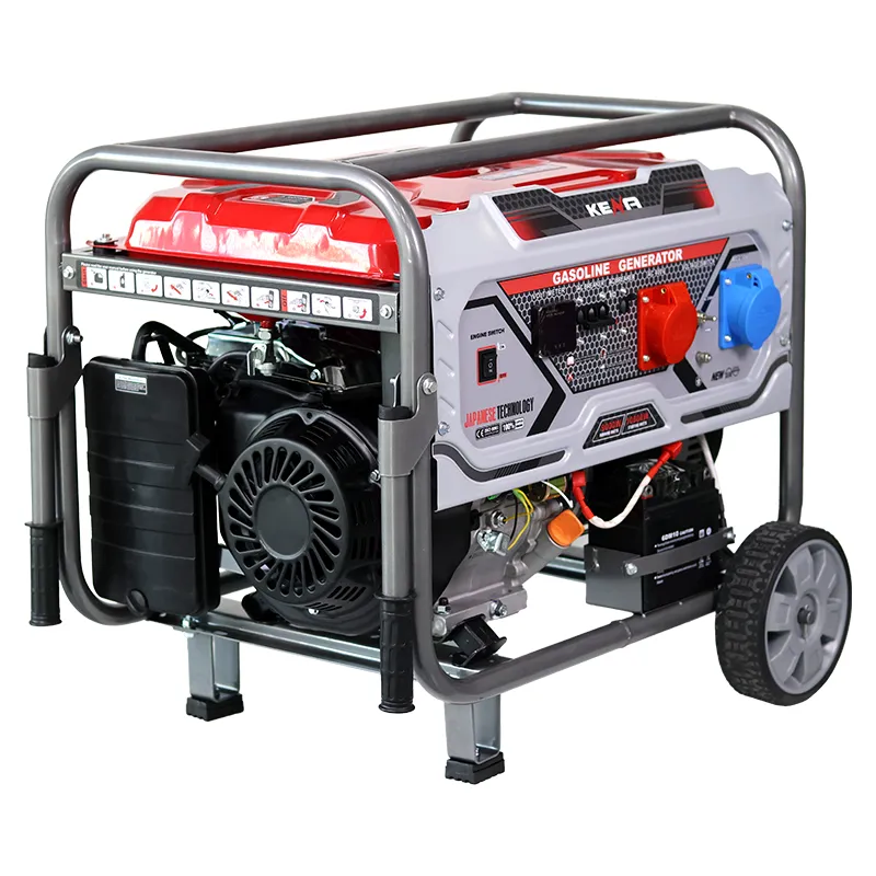 KN12000(высококачественный бензиновый генератор 3–9 кВт, 220 В / 230 В, бытовой бензиновый генератор с электростартером)