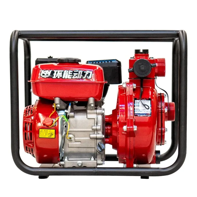 Бензиновый водяной насос 6,5 л.с. (2 дюйма) с высоким напором и большой производительностью для орошения в сельском хозяйстве и промышленности