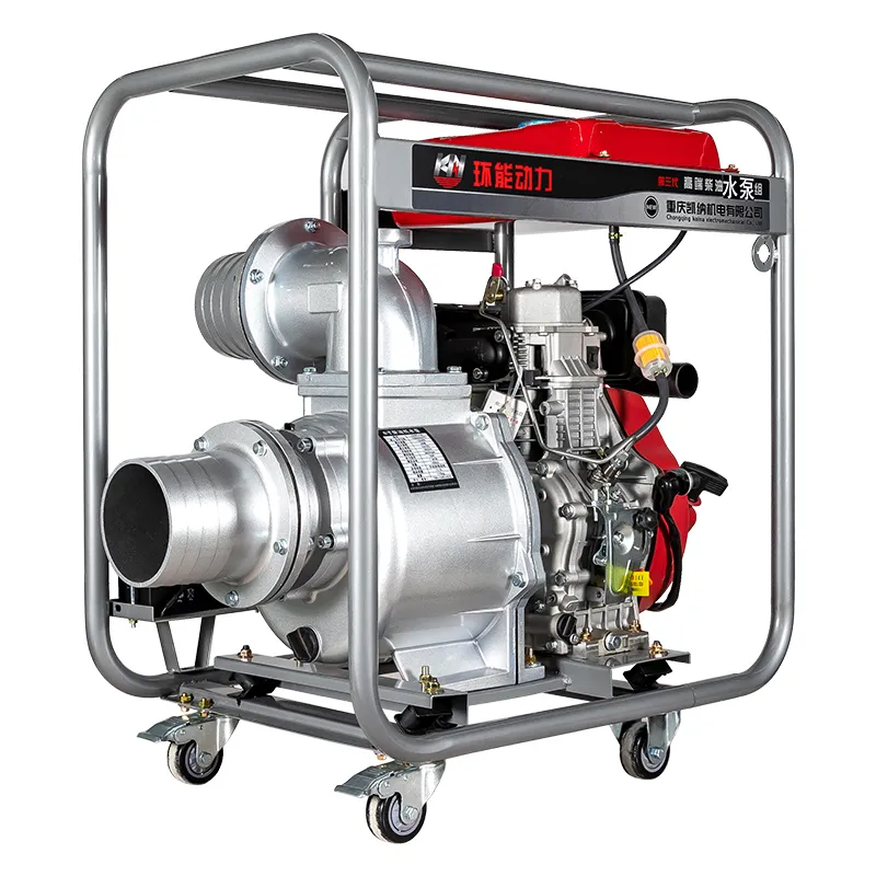 Дизельный насос для чистой воды 2–4 дюйма — портативный колёсный энергосберегающий самовсасывающий дизельный насос для городской защиты от наводнений и сельскохозяйственного дренажа