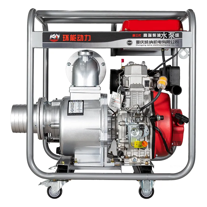 Дизельный насос для чистой воды 2–4 дюйма — портативный колёсный энергосберегающий самовсасывающий дизельный насос для городской защиты от наводнений и сельскохозяйственного дренажа