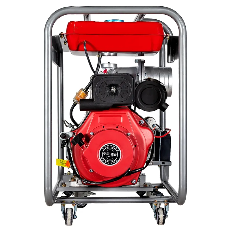 Дизельный насос для чистой воды 2–4 дюйма — портативный колёсный энергосберегающий самовсасывающий дизельный насос для городской защиты от наводнений и сельскохозяйственного дренажа