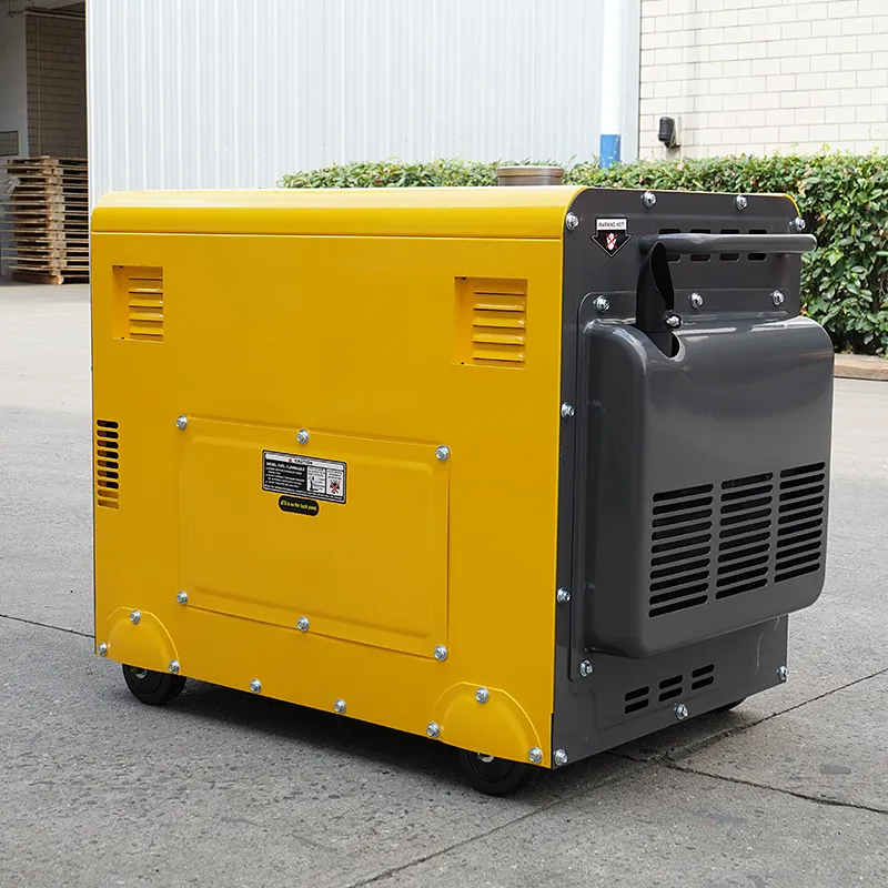 Желтая модель — тихий дизельный генератор с автоматическим запуском мощностью 5–10 кВт, 230 В и 400 В, 50 и 60 Гц, для дома, улицы и завода, с электрическим и ручным запуском, малой и большой мощностью, 220 В