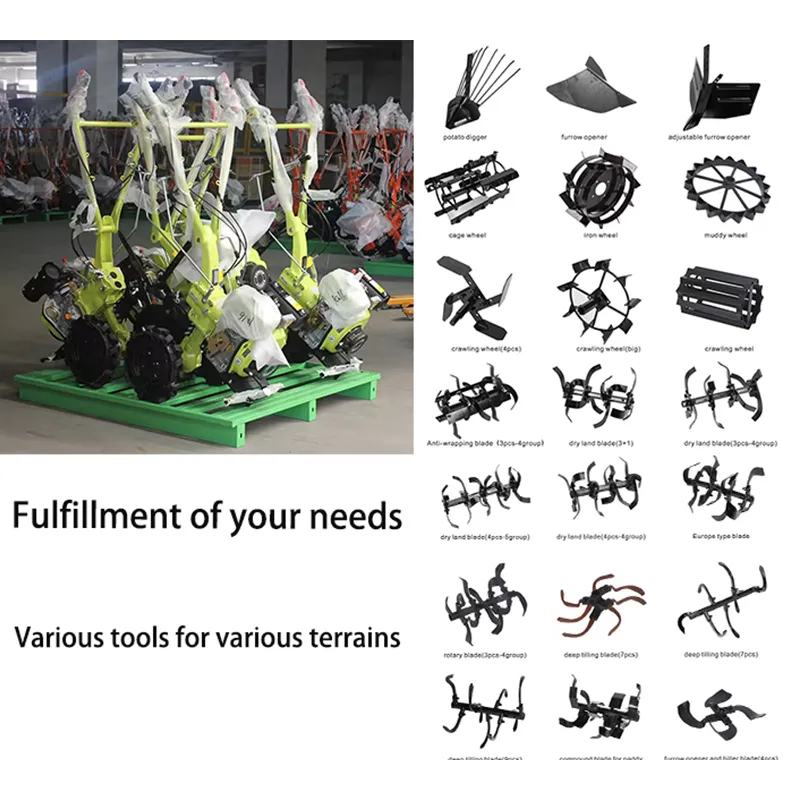 Малогабаритный культиватор, подходящий для прополки, обработки почвы и подготовки грядок под посадки, культиватор с дизельным двигателем.