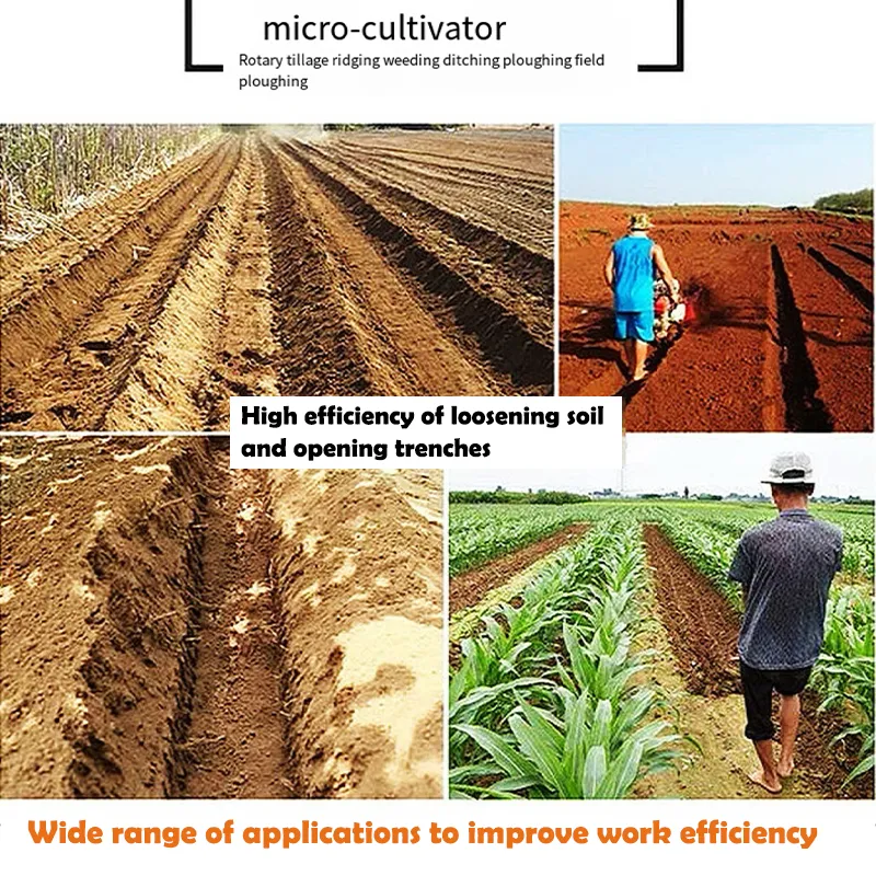 Малогабаритный культиватор, подходящий для прополки, обработки почвы и подготовки грядок под посадки, культиватор с дизельным двигателем.