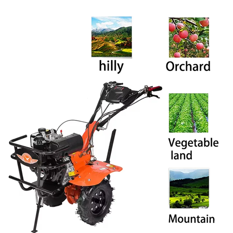 Малогабаритный культиватор, подходящий для прополки, обработки почвы и подготовки грядок под посадки, культиватор с дизельным двигателем.