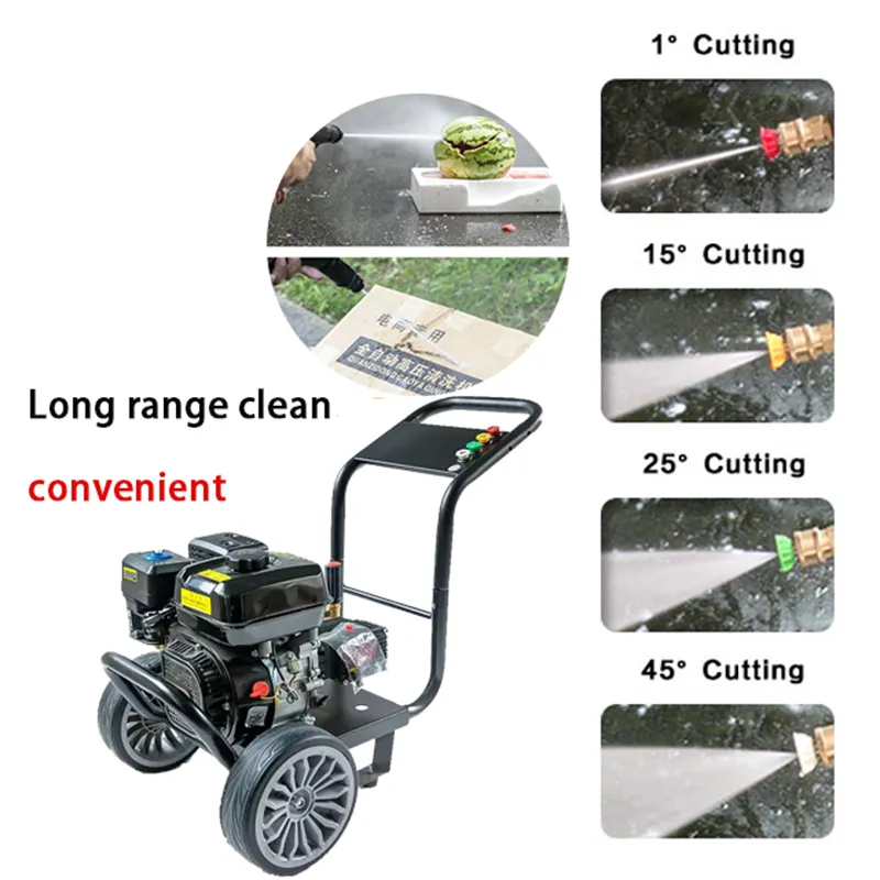 Передвижная бензиновая мойка высокого давления на тележке, промышленное оборудование для автомоек, бытовой и фермерский насос для мойки