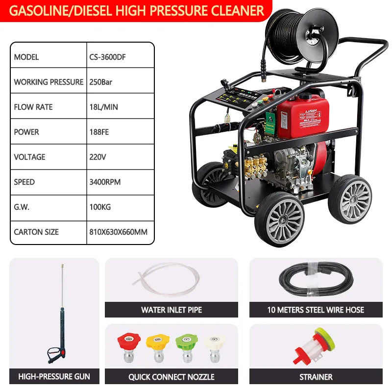 Экспортная бензиновая мойка высокого давления, коммерческая мойка высокого давления, стабильная моющая машина для автомобилей с холодной водой