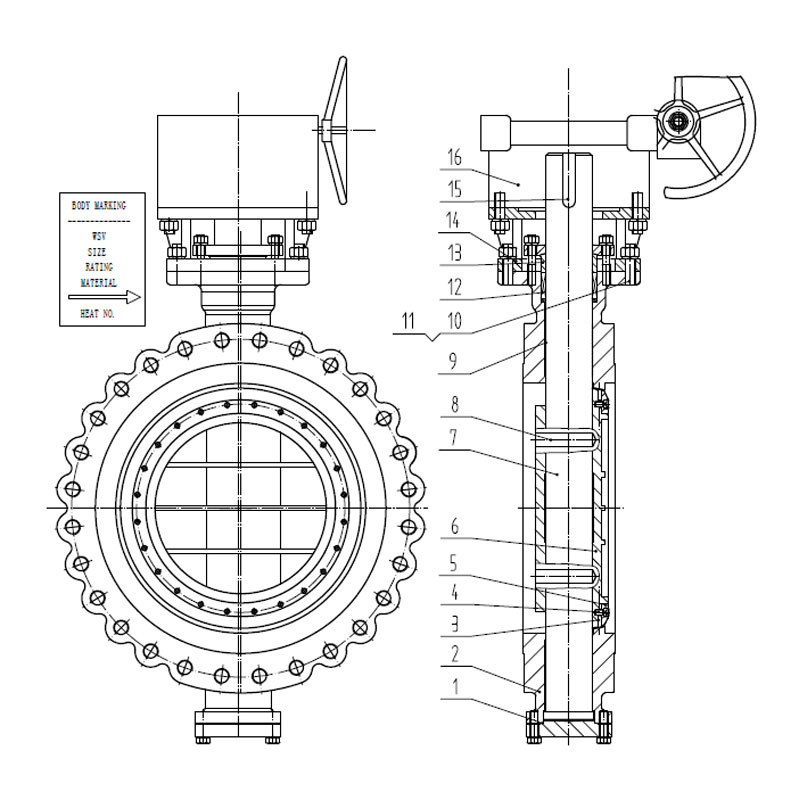 Поворотные затворы из нержавеющей стали