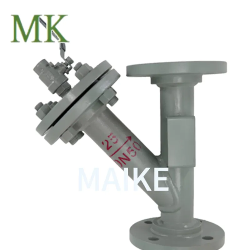 Трубный фильтр Y-типа сварной конструкции со сливным патрубком