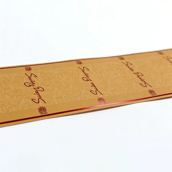 54 мм печать тиснение красной фольгой тип мундштучной бумаги