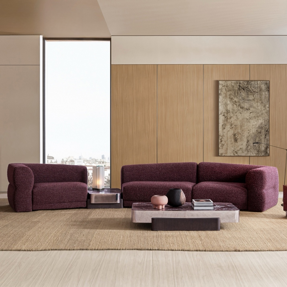 Итальянский минимализм: Скульптурный модульный диван премиум-класса.