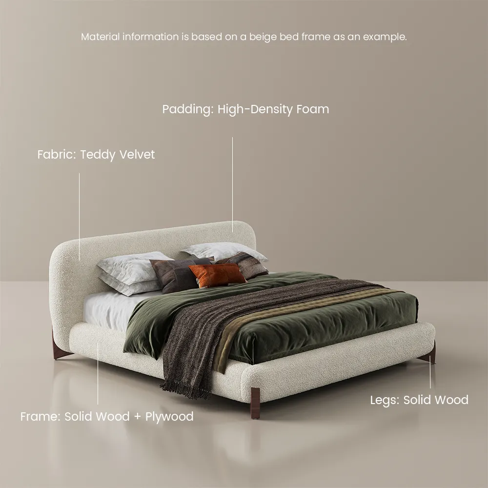 Lambra – Кровать с обивкой букле